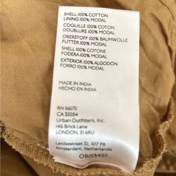 Anthropologie Maeve High Low Midi Dress Strapless tiered Boho Gold Size Small - Picture 10 of 10